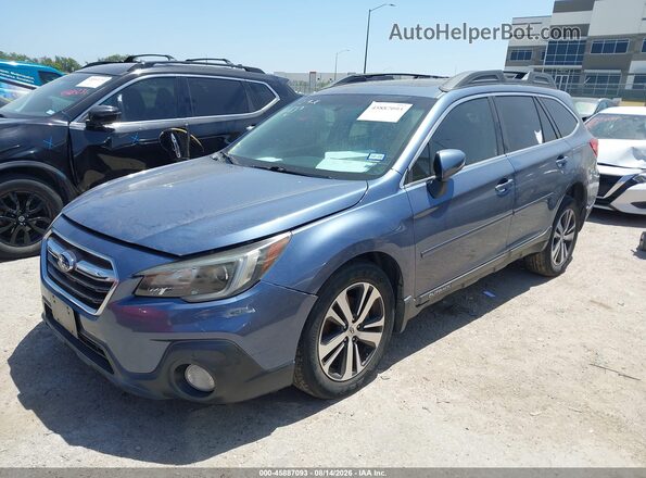 4S4BSAKCXJ3358881 2018 SUBARU OUTBACK Blue Առջևի ձախ երեք քառորդ տեսարան