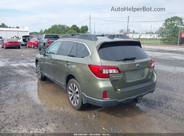 4S4BSALC1G3201957 2016 SUBARU OUTBACK Green Задня ліва чверть