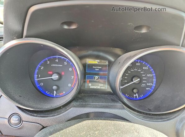 4S4BSALC2G3311173 2016 SUBARU OUTBACK Blue Вид щитка приладів