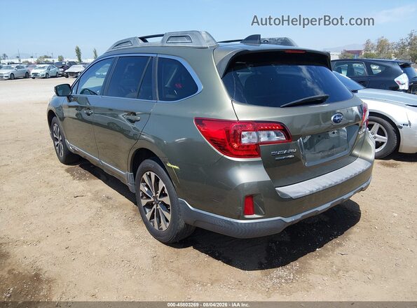 4S4BSALC7G3207908 2016 SUBARU OUTBACK Green Trasero izquierdo