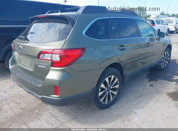4S4BSANC0G3211215 2016 SUBARU OUTBACK Green Rear right