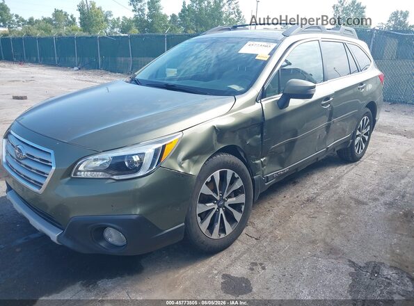 4S4BSANC0G3211215 2016 SUBARU OUTBACK Green Front view