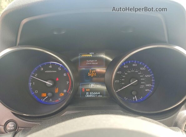 4S4BSANC0H3412923 2017 SUBARU OUTBACK Белый Вид щитка приборов