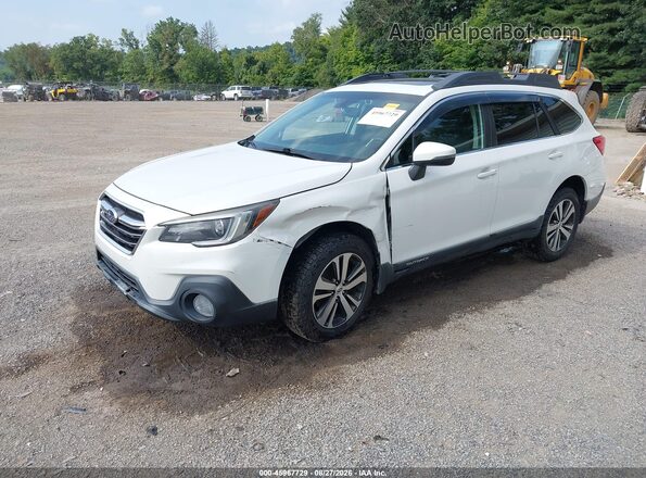 4S4BSANC0J3340420 2018 SUBARU OUTBACK White წინა მარცხენა ხედი სამი მეოთხედიდან