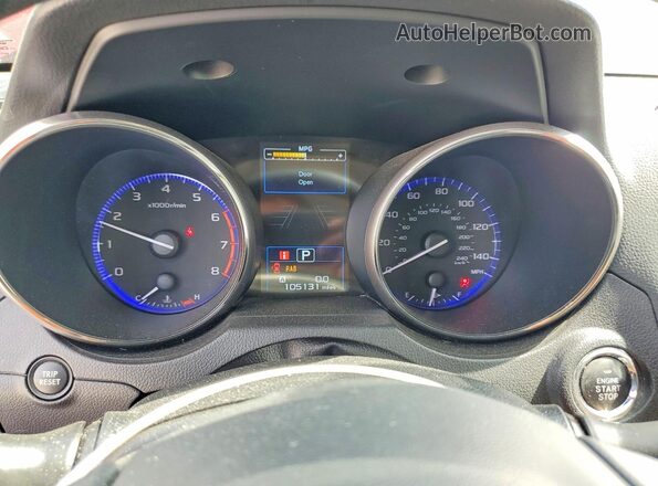 4S4BSANC1H3421078 2017 SUBARU OUTBACK Maroon Instrument cluster view