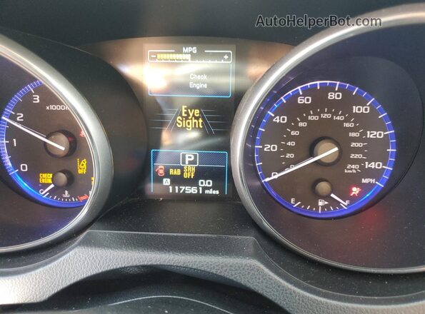 4S4BSANC1J3299828 2018 SUBARU OUTBACK Серебряный Вид щитка приборов