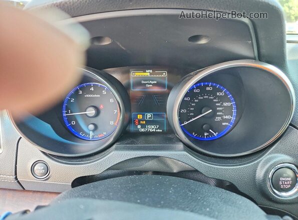 4S4BSANC1K3205528 2019 SUBARU OUTBACK Black ხელსაწყოთა პანელის ხედი