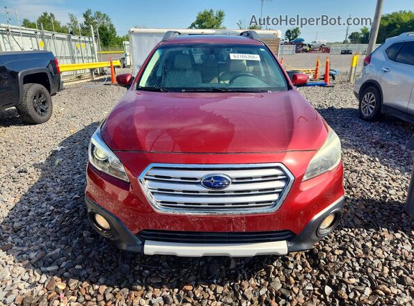 4S4BSANC2H3212612 2017 SUBARU OUTBACK Burgundy Вид спереду