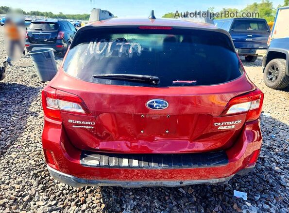 4S4BSANC2H3212612 2017 SUBARU OUTBACK Burgundy Вид ззаду