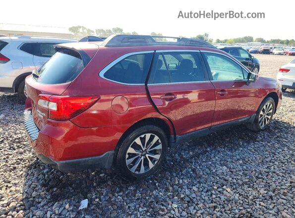 4S4BSANC2H3212612 2017 SUBARU OUTBACK Burgundy Задня права чверть