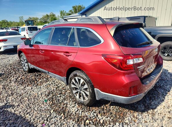 4S4BSANC2H3212612 2017 SUBARU OUTBACK Burgundy Задня ліва чверть