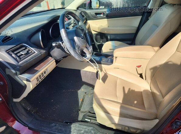 4S4BSANC2H3212612 2017 SUBARU OUTBACK Burgundy Вид салону спереду