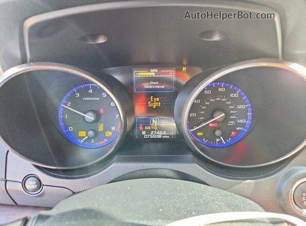 4S4BSANC3H3290915 2017 SUBARU OUTBACK Белый Вид щитка приборов