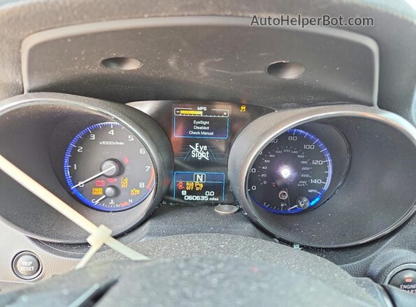 4S4BSANC4K3393655 2019 SUBARU OUTBACK White Widok zestawu wskaźników