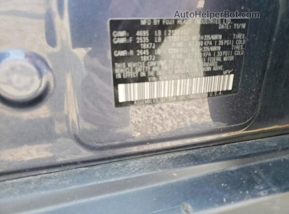 4S4BSANC5H3296540 2017 SUBARU OUTBACK Blue VIN sticker view
