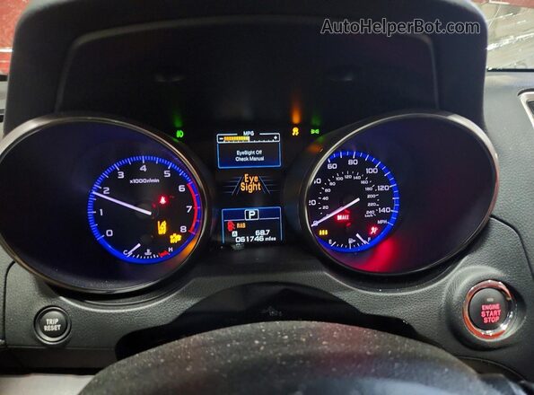 4S4BSANC5J3205935 2018 SUBARU OUTBACK Red Widok zestawu wskaźników