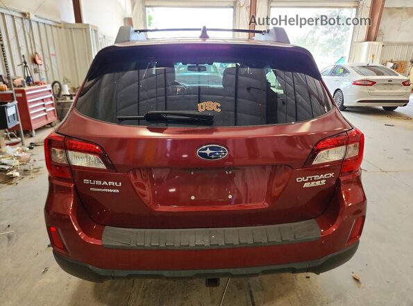 4S4BSANC6G3354475 2016 SUBARU OUTBACK Red Вид ззаду