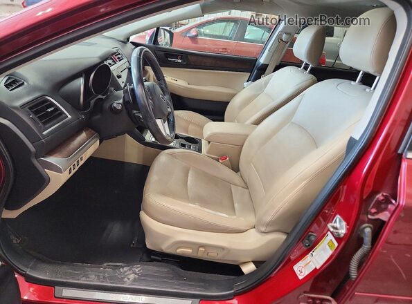 4S4BSANC6G3354475 2016 SUBARU OUTBACK Red Вид салону спереду