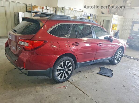4S4BSANC6H3205128 2017 SUBARU OUTBACK Темно-бордовый Задняя правая четверть