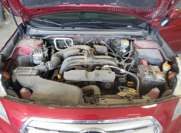 4S4BSANC6H3205128 2017 SUBARU OUTBACK Темно-бордовый Вид подкапотного пространства