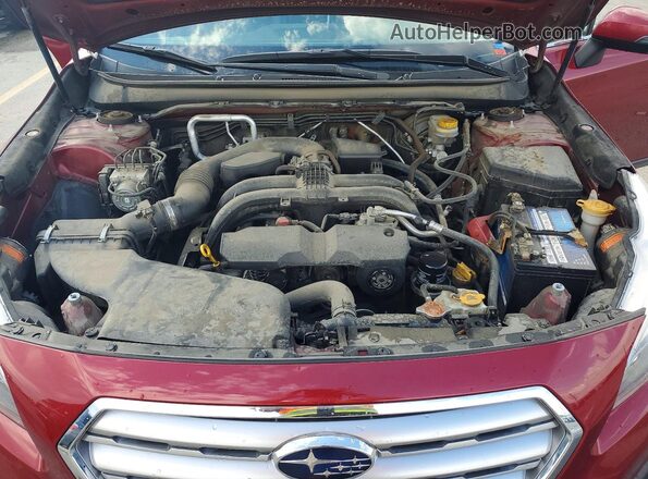 4S4BSANC6H3312759 2017 SUBARU OUTBACK Red Engine compartment view