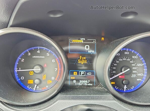 4S4BSANC6K3244213 2019 SUBARU OUTBACK Silver Widok zestawu wskaźników