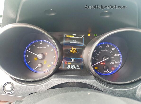 4S4BSANC6K3245524 2019 SUBARU OUTBACK Silver ხელსაწყოთა პანელის ხედი