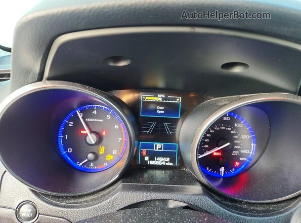 4S4BSANC7G3312445 2016 SUBARU OUTBACK Black Вид щитка приладів