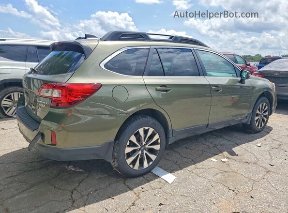 4S4BSANC8G3356115 2016 SUBARU OUTBACK Green Rear right