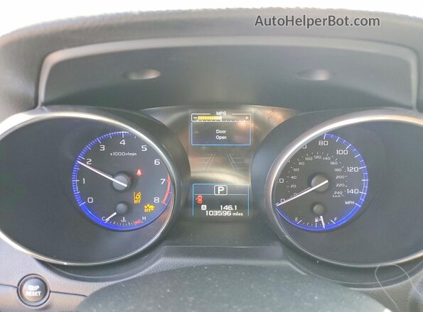4S4BSANC8H3355869 2017 SUBARU OUTBACK Gray Widok zestawu wskaźników
