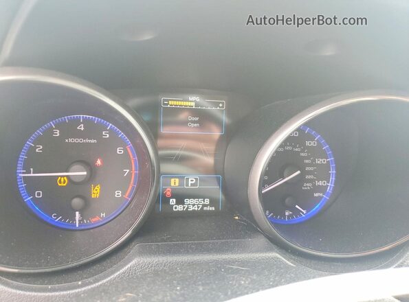 4S4BSANC8J3369938 2018 SUBARU OUTBACK Blue Instrument cluster view