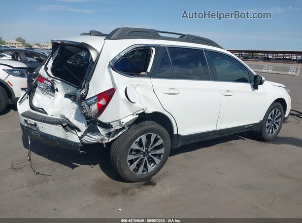 4S4BSANC9H3357405 2017 SUBARU OUTBACK Белый Задняя правая четверть
