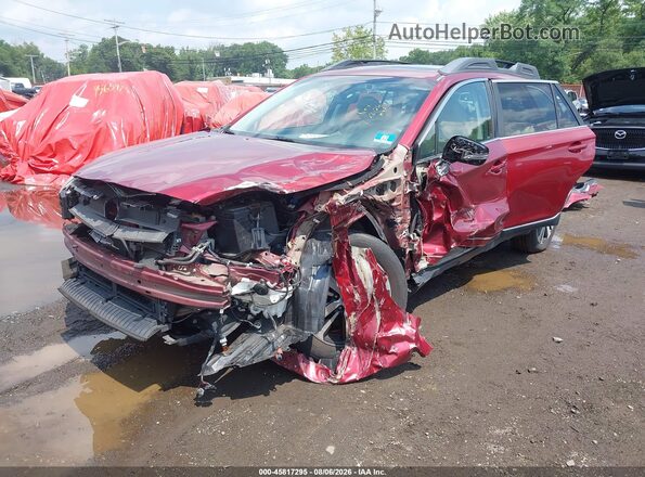 4S4BSANC9K3246313 2019 SUBARU OUTBACK Red წინა მარცხენა ხედი სამი მეოთხედიდან