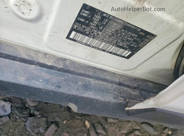 4S4BSANCXJ3366393 2018 SUBARU OUTBACK Белый Вид наклейки с VIN-кодом