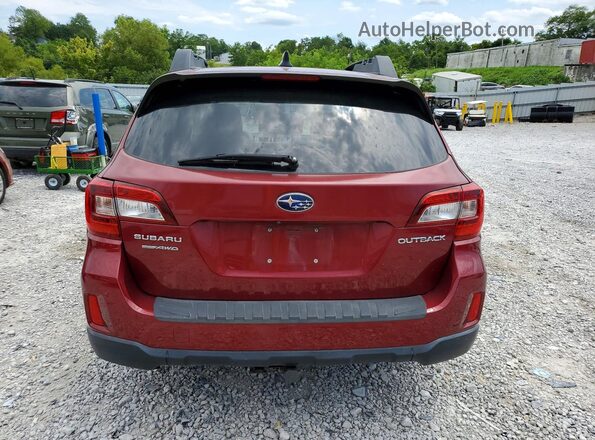 4S4BSBDCXG3318344 2016 SUBARU OUTBACK Red Vista trasera