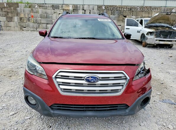 4S4BSBDCXG3318344 2016 SUBARU OUTBACK Red Vista frontal