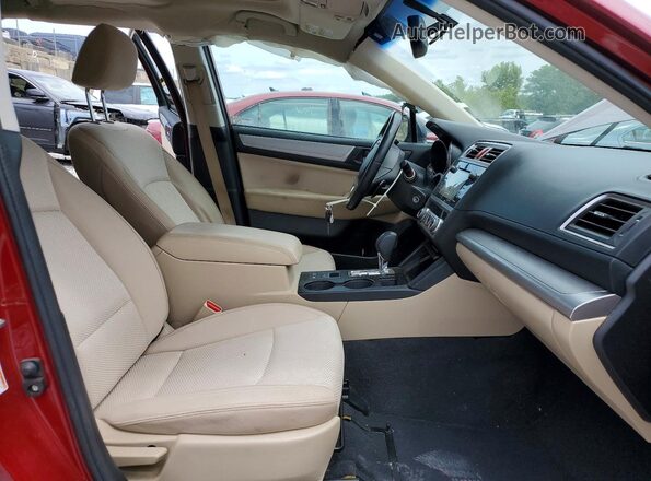 4S4BSBDCXG3318344 2016 SUBARU OUTBACK Red Vista interior delantera