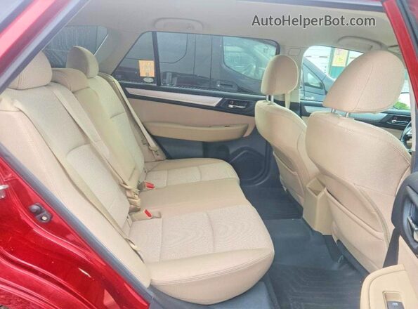 4S4BSBFC1G3214676 2016 SUBARU OUTBACK Burgundy Widok tylnych siedzeń