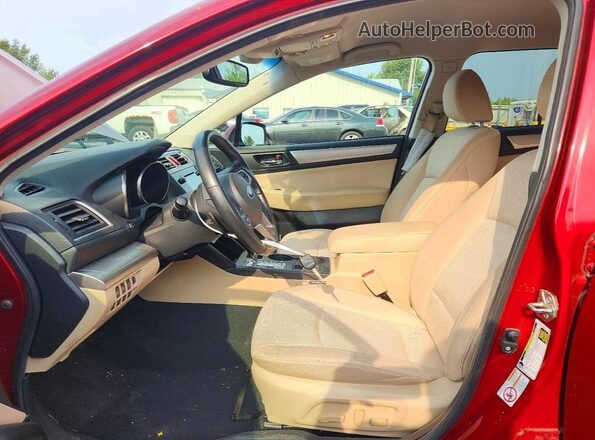 4S4BSBFC1G3214676 2016 SUBARU OUTBACK Burgundy Widok wnętrza z przodu