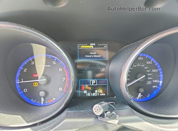 4S4BSBHC0G3246578 2016 SUBARU OUTBACK Silver Instrument cluster view