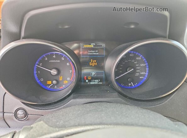 4S4BSBHC1G3260957 2016 SUBARU OUTBACK Black Widok zestawu wskaźników