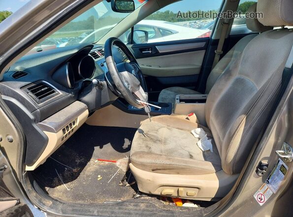 4S4BSBHC4G3212725 2016 SUBARU OUTBACK Gold Вид салону спереду