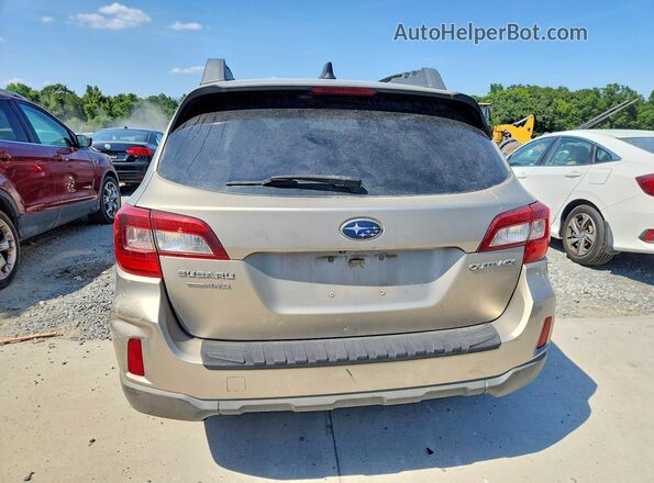 4S4BSBHC4G3212725 2016 SUBARU OUTBACK Gold Вид ззаду