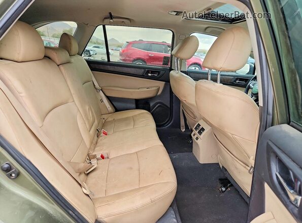 4S4BSBLC6G3224141 2016 SUBARU OUTBACK Зеленый Вид задних сидений
