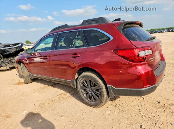 4S4BSBNC1G3230121 2016 SUBARU OUTBACK Red Rear left