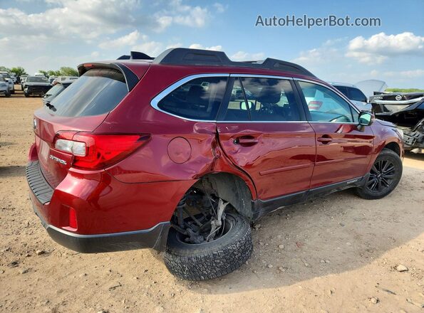 4S4BSBNC1G3230121 2016 SUBARU OUTBACK Red Rear right