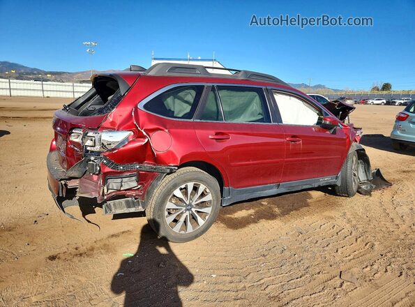 4S4BSBNC2G3359095 2016 SUBARU OUTBACK Бордовый Задняя правая четверть
