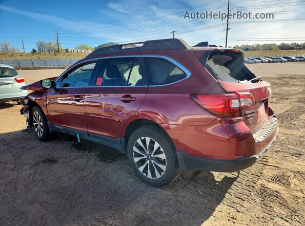 4S4BSBNC2G3359095 2016 SUBARU OUTBACK Бордовый Задняя левая четверть