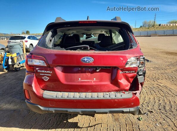 4S4BSBNC2G3359095 2016 SUBARU OUTBACK Бордовый Вид сзади