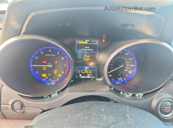 4S4BSENC0G3291915 2016 SUBARU OUTBACK Silver Սարքավորումների վահանակի տեսք
